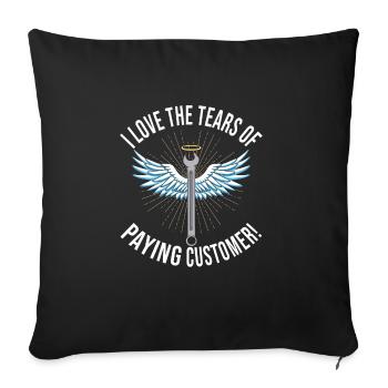 Mécanicien automobile - Housse de coussin décorative 45 x 45 cm - noir - Devant
