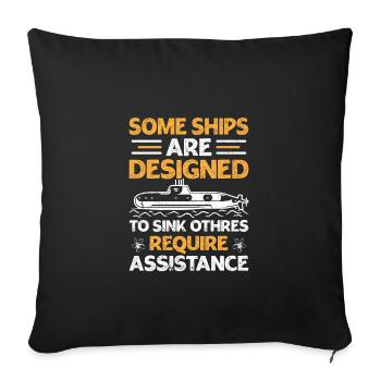 Funny US Submarine Veteran Submariner - Sofakissenbezug 45 x 45 cm - Schwarz - Vorne