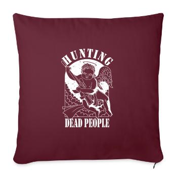 Geisterjäger - Sofakissenbezug 45 x 45 cm - Burgunderrot - Vorne