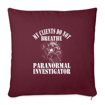 Ghost Hunters - Sofa pillowcase 17,3'' x 17,3'' (45 x 45 cm) - burgundy - Front