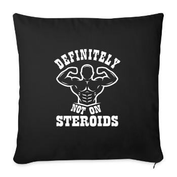 Culturisme - Housse de coussin décorative 45 x 45 cm - noir - Devant