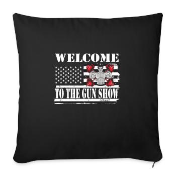 Culturisme - Housse de coussin décorative 45 x 45 cm - noir - Devant