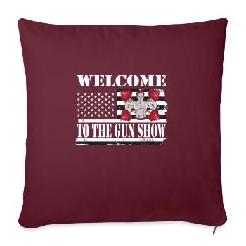 Culturisme - Housse de coussin décorative 45 x 45 cm - bordeaux - Devant
