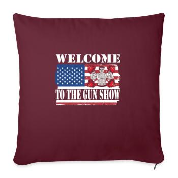 Culturisme - Housse de coussin décorative 45 x 45 cm - bordeaux - Devant