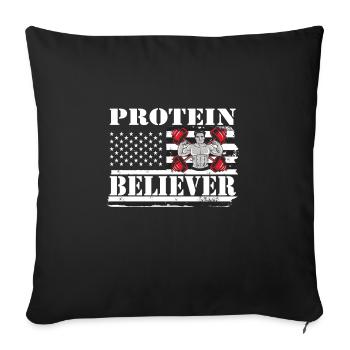 Culturisme - Housse de coussin décorative 45 x 45 cm - noir - Devant