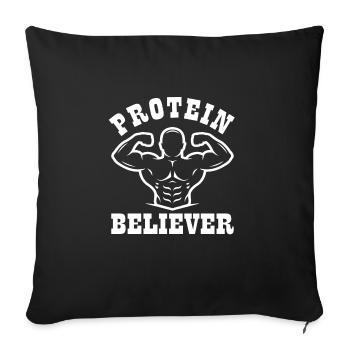 Culturisme - Housse de coussin décorative 45 x 45 cm - noir - Devant