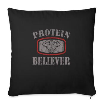 Culturisme - Housse de coussin décorative 45 x 45 cm - noir - Devant