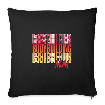 Culturisme - Housse de coussin décorative 45 x 45 cm - noir - Devant