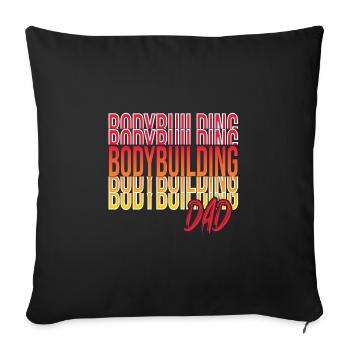 Culturisme - Housse de coussin décorative 45 x 45 cm - noir - Devant