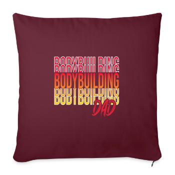 Culturisme - Housse de coussin décorative 45 x 45 cm - bordeaux - Devant