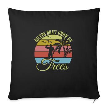 Culturisme - Housse de coussin décorative 45 x 45 cm - noir - Devant