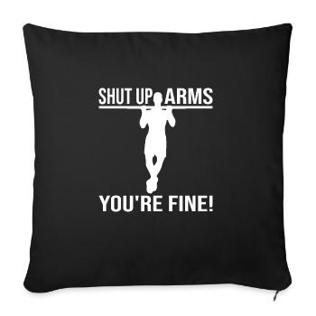 Circuit training - Sofa pillowcase 17,3'' x 17,3'' (45 x 45 cm) - black - Front