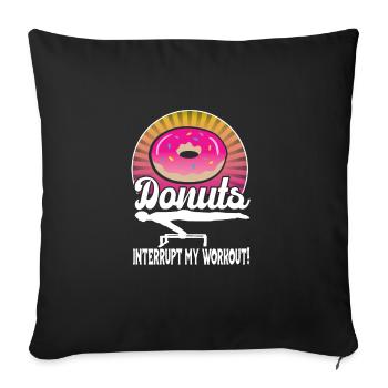 Circuit training - Sofa pillowcase 17,3'' x 17,3'' (45 x 45 cm) - black - Front