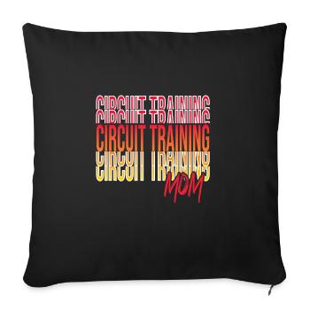 Circuit training - Sofa pillowcase 17,3'' x 17,3'' (45 x 45 cm) - black - Front
