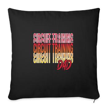 Circuit training - Sofa pillowcase 17,3'' x 17,3'' (45 x 45 cm) - black - Front