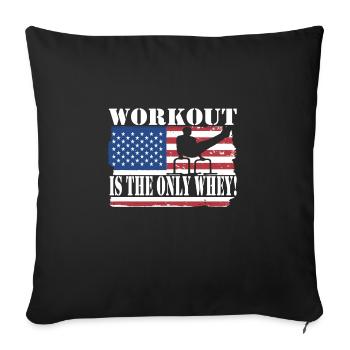 Circuit training - Sofa pillowcase 17,3'' x 17,3'' (45 x 45 cm) - black - Front