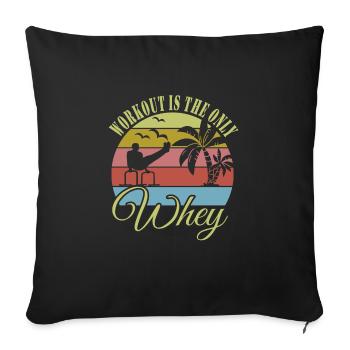 Circuit training - Sofa pillowcase 17,3'' x 17,3'' (45 x 45 cm) - black - Front