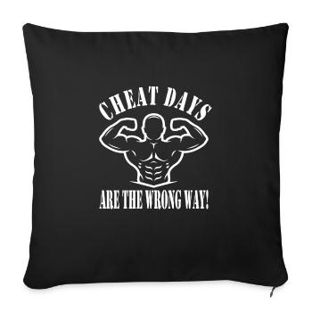 Circuit training - Sofa pillowcase 17,3'' x 17,3'' (45 x 45 cm) - black - Front