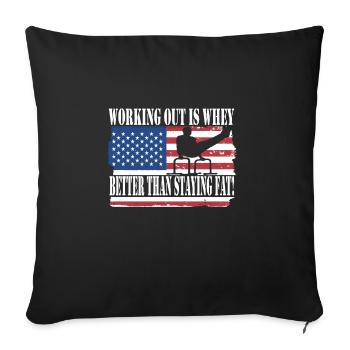 Circuit training - Sofa pillowcase 17,3'' x 17,3'' (45 x 45 cm) - black - Front