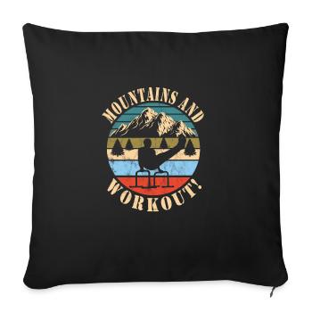 Circuit training - Sofa pillowcase 17,3'' x 17,3'' (45 x 45 cm) - black - Front