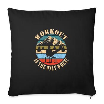 Circuit training - Sofa pillowcase 17,3'' x 17,3'' (45 x 45 cm) - black - Front