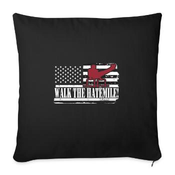 Circuit training - Sofa pillowcase 17,3'' x 17,3'' (45 x 45 cm) - black - Front