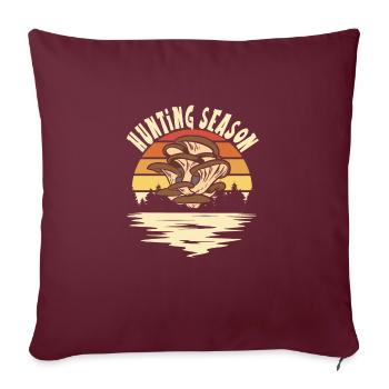 Mushroom picking - Sofa pillowcase 17,3'' x 17,3'' (45 x 45 cm) - burgundy - Front