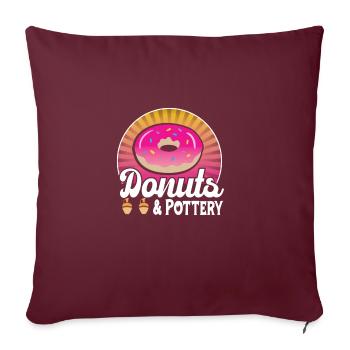 Make pottery - Sofa pillowcase 17,3'' x 17,3'' (45 x 45 cm) - burgundy - Front