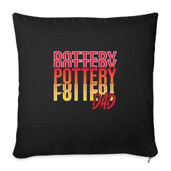 Faire de la poterie - Housse de coussin décorative 45 x 45 cm - noir - Devant