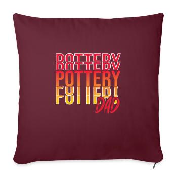 Make pottery - Sofa pillowcase 17,3'' x 17,3'' (45 x 45 cm) - burgundy - Front