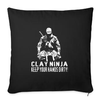 Faire de la poterie - Housse de coussin décorative 45 x 45 cm - noir - Devant