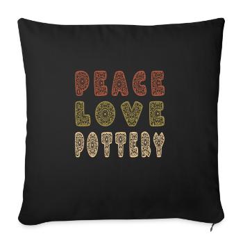 Faire de la poterie - Housse de coussin décorative 45 x 45 cm - noir - Devant