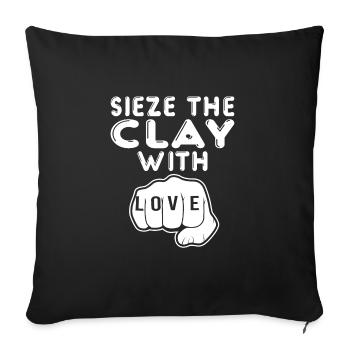 Faire de la poterie - Housse de coussin décorative 45 x 45 cm - noir - Devant