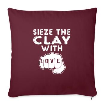 Make pottery - Sofa pillowcase 17,3'' x 17,3'' (45 x 45 cm) - burgundy - Front