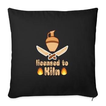 Make pottery - Sofa pillowcase 17,3'' x 17,3'' (45 x 45 cm) - black - Front