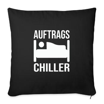 Auftrags chiller - Sofakissenbezug 45 x 45 cm - Schwarz - Vorne