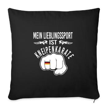 Kneipe - Sofakissenbezug 45 x 45 cm - Schwarz - Vorne