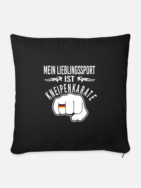 Kneipe - Sofakissenbezug 45 x 45 cm - Schwarz