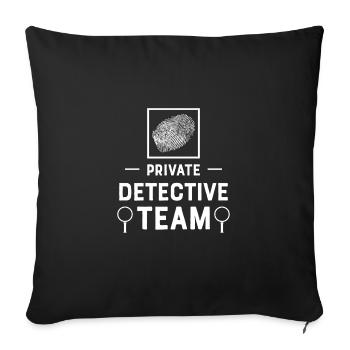 Équipe de détectives privés Enquêteur espion - Housse de coussin décorative 45 x 45 cm - noir - Devant