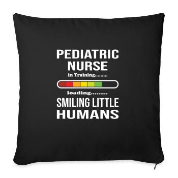 Children's nurse - Sofa pillowcase 17,3'' x 17,3'' (45 x 45 cm) - black - Front