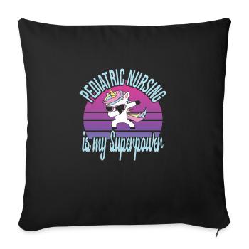 Children's nurse - Sofa pillowcase 17,3'' x 17,3'' (45 x 45 cm) - black - Front