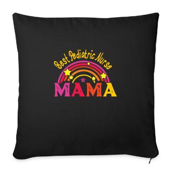 Children's nurse - Sofa pillowcase 17,3'' x 17,3'' (45 x 45 cm) - black - Front
