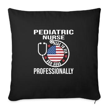 Children's nurse - Sofa pillowcase 17,3'' x 17,3'' (45 x 45 cm) - black - Front