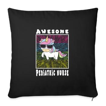 Children's nurse - Sofa pillowcase 17,3'' x 17,3'' (45 x 45 cm) - black - Front
