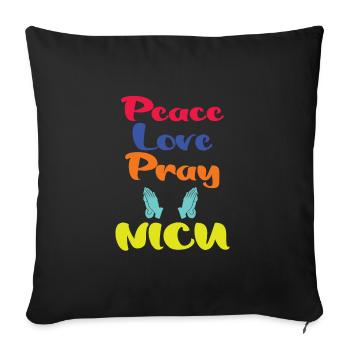 Children's nurse - Sofa pillowcase 17,3'' x 17,3'' (45 x 45 cm) - black - Front