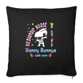 Children's nurse - Sofa pillowcase 17,3'' x 17,3'' (45 x 45 cm) - black - Front