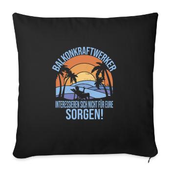 Solaranlage - Sofakissenbezug 45 x 45 cm - Schwarz - Vorne