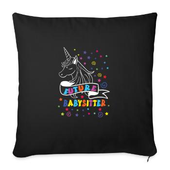 Babysitter - Sofakissenbezug 45 x 45 cm - Schwarz - Vorne