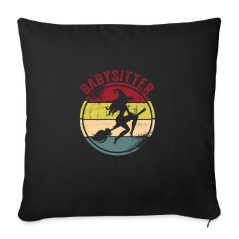 Babysitter - Sofakissenbezug 45 x 45 cm - Schwarz - Vorne