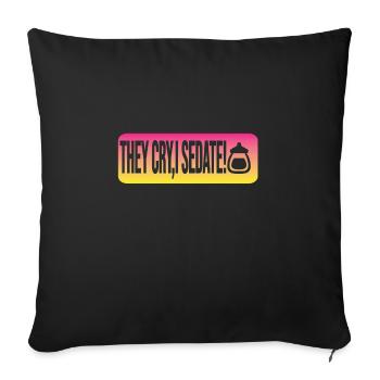 Babysitter - Sofa pillowcase 17,3'' x 17,3'' (45 x 45 cm) - black - Front